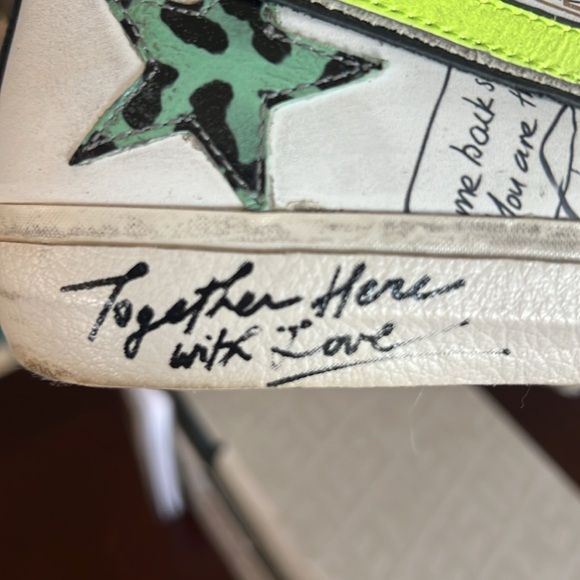 Golden Goose slides size 7 (37) one of a kind! Custom slides!! 💜💜🩷🩷 - Picture 8 of 9